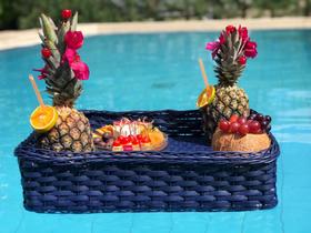 Bandeja Artesanal de Vime Exclusiva, Flutuante e Multiuso