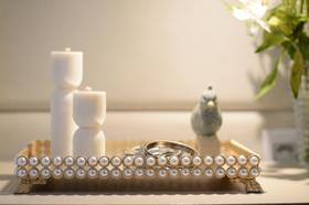 Bandeja B088 Moderna Pérola MDF Premium Exclusiva Multi Uso Espelho Café Decoração Cozinha Lavabo Bandeja B088 Moderna Pérola MDF Premium Exclusiva Multi Uso Espelho Café Decoração Cozinha Lavabo