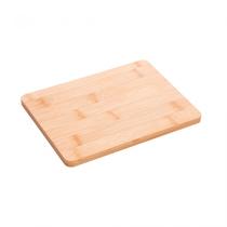 Bandeja Bambu Nature 20x15x2,5cm Retangular com Pé