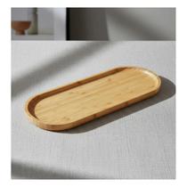 Bandeja Bambu Oval 40cm Servir Petiscos Frios Lovely Vibe Bandeja Bambu Oval 40cm Servir Petiscos Frios Lovely Vibe