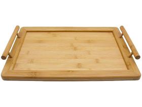 Bandeja Bambu Retangular Grande Com Alça Alimentos 35X24 CM Bandeja Bambu Retangular Grande Com Alça Alimentos 35X24 CM