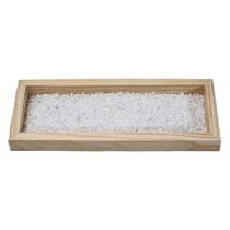 Bandeja Base De Jardim Zen Decoração Mesa Madeira Cru 28x10 Bandeja Base De Jardim Zen Decoração Mesa Madeira Cru 28x10