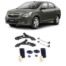 Bandeja + Bieleta + Kit Batente Chevrolet Cobalt Dianteiro 2012 Até 2018 O Par Bandeja + Bieleta + Kit Batente Chevrolet Cobalt Dianteiro 2012 Até 2018 O Par