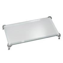 Bandeja Bisotada Espelhada Pés Sala Lavabo Banheiro 20x12,5