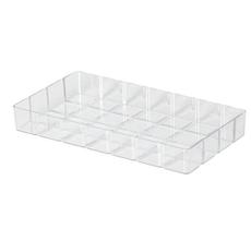 Bandeja Bisotê Retangular Transparente 35X19X4,5Cm Paramount