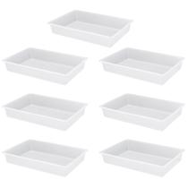 Bandeja Branca 17L Plástica Açougue Frigorífico 7 Unidade Bandeja Branca 17L Plástica Açougue Frigorífico 7 Unidade
