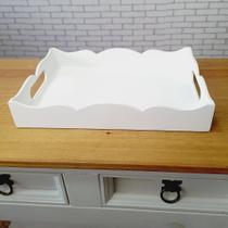 BANDEJA BRANCA MDF 31X22x5CM