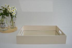 Bandeja Branca Mdf Decoração Espelho Festa Cha Cafe Tacas