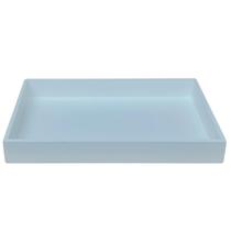 Bandeja Branca Retangular de Madeira para kit higiene bebê 4 e 5 peças