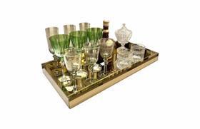 Bandeja Bronze Espelho Lavabo Banheiro Luxo 50x35 Bandeja Bronze Espelho Lavabo Banheiro Luxo 50x35