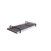 Bandeja Buffet Espelhada Zeus MDF Laca 52x29 cm Com Alça Preto Fosco - Bordinhon