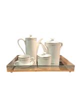 Bandeja Café - Bebidas - Decorar - Trevos 25x40 cm - Espelhada Metal Prata Bandeja Café - Bebidas - Decorar - Trevos 25x40 cm - Espelhada Metal Prata