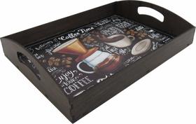 Bandeja Café Da Manhã Decoração Coffee Time 28x20x5 cm Mdf - SHOPPING DO MDF