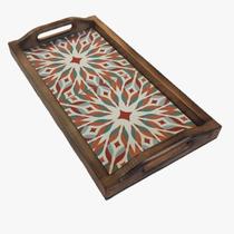 Bandeja Café da Manhã Grande com 2 azulejos Bandeja Café da Manhã Grande com 2 azulejos