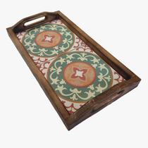 Bandeja Café da Manhã Grande com 2 azulejos Bandeja Café da Manhã Grande com 2 azulejos