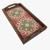 Bandeja Café da Manhã Grande com 2 azulejos Bandeja Café da Manhã Grande com 2 azulejos