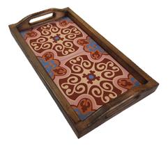 Bandeja Café da Manhã Grande com 2 azulejos Bandeja Café da Manhã Grande com 2 azulejos