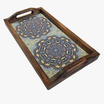 Bandeja Café da Manhã Grande com 2 azulejos Bandeja Café da Manhã Grande com 2 azulejos