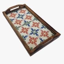 Bandeja Café da Manhã Grande com 2 azulejos Bandeja Café da Manhã Grande com 2 azulejos