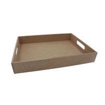 Bandeja Café Decoração Madeira Mdf Grande Preta 40X30Cm Bandeja Café Decoração Madeira Mdf Grande Preta 40X30Cm