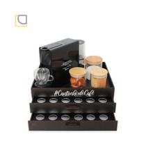 Bandeja Café Nespresso Tabaco com 2 Gavetas Porta Capsulas - MONDOBOX