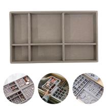 Bandeja Caixa Organizadora Jóias Anel Brinco Colar Pulseiras Antirrisco Veludo Sintético 6 Divisores