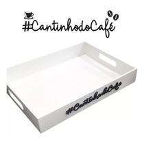 Bandeja Cantinho Do Café Decoração Cozinha Escritório Branca Bandeja Cantinho Do Café Decoração Cozinha Escritório Branca