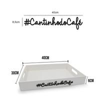 Bandeja Cantinho Do Café Decoração Cozinha Escritório Branca Bandeja Cantinho Do Café Decoração Cozinha Escritório Branca