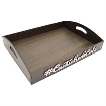 Bandeja Cantinho do Café Decorativa em MDF Marrom PP 20x14x5 cm Charme, Estilo e Organização Bandeja Cantinho do Café Decorativa em MDF Marrom PP 20x14x5 cm Charme, Estilo e Organização