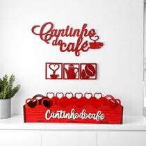 Bandeja Cantinho do Café em MDF Para Decoração Bandeja + Apliques Bandeja Cantinho do Café em MDF Para Decoração Bandeja + Apliques