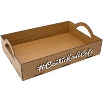 Bandeja Cantinho Do Café ideal para Decoração Cozinha Gormet Escrito Mdf Rustico