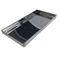 BANDEJA CANTO LISO 14x28x2CM EM INOX BANDEJA PADARIA