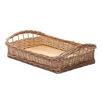 Bandeja Cesta De Pães Média Ref322 Vime Padaria Retangular 10x32x50cm