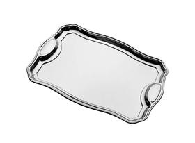 Bandeja classic retangular em aco inox com alcas 34 x 24 cm tramontina