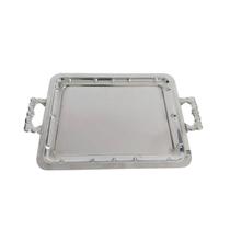 Bandeja Clássica Grande Com Alças Servir Café Chá Inox Bandeja Clássica Grande Com Alças Servir Café Chá Inox