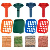 Bandeja classificadora de moedas e tubo classificador de moedas - pacote de 4 bandejas separadoras de moedas codificadas por cores e tubos classificadores de moedas com 100 embalagens de moedas variadas Bandeja classificadora de moedas e tubo classificador de moedas - pacote de 4 bandejas separadoras de moedas codificadas por cores e tubos classificadores de moedas com 100 embalagens de moedas variadas