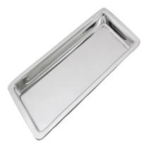 Bandeja Clínica Média De Inox Milleniun 22 X 12 X 1,5 Cm contem 1 unidade