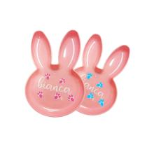 Bandeja Coelho Personalizada com Nome - Rosa - 1 unidade - Rizzo Bandeja Coelho Personalizada com Nome - Rosa - 1 unidade - Rizzo