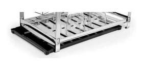 Bandeja Coletora De Agua Escorredor 16 Pratos Preto