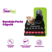 Bandeja com 2 Gavetas Porta Cápsulas Café Dolce Gusto Preta 48 Cápsulas