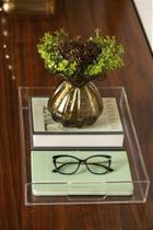 Bandeja com Alça 35x26x6 cm Cristal Transparente Bandeja com Alça 35x26x6 cm Cristal Transparente