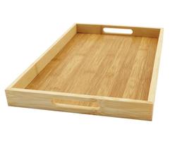 Bandeja com alca de bambu 22x33cm