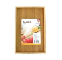 Bandeja com alca em bambu 22x33cm