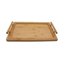 Bandeja com Alças de Bambu Retangular - OIKOS