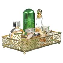 Bandeja Com Espelho Decorativa P/ Perfumes Banheiro Lavabo