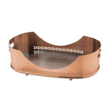 Bandeja com Galeria Alta Cross Cobre com fundo de madeira Bandeja com Galeria Alta Cross Cobre com fundo de madeira