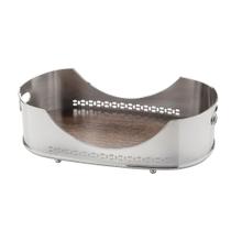 Bandeja com Galeria Alta Cross Prata com fundo de madeira Bandeja com Galeria Alta Cross Prata com fundo de madeira