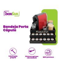 Bandeja Cômoda 2 Gavetas 3 Corações Porta Cápsula Preto