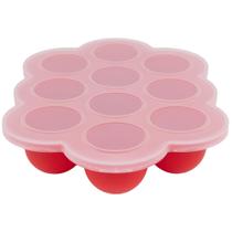 Bandeja congeladora de alimentos para bebês WeeSprout Silicone 10x45ml vermelha