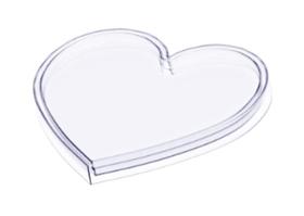 Bandeja Coracao 20x22Cm Transp Bandeja Coracao 20x22Cm Transp